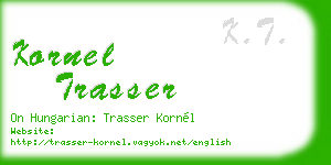 kornel trasser business card