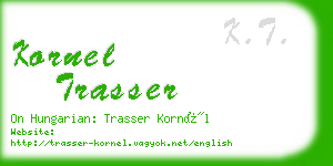 kornel trasser business card